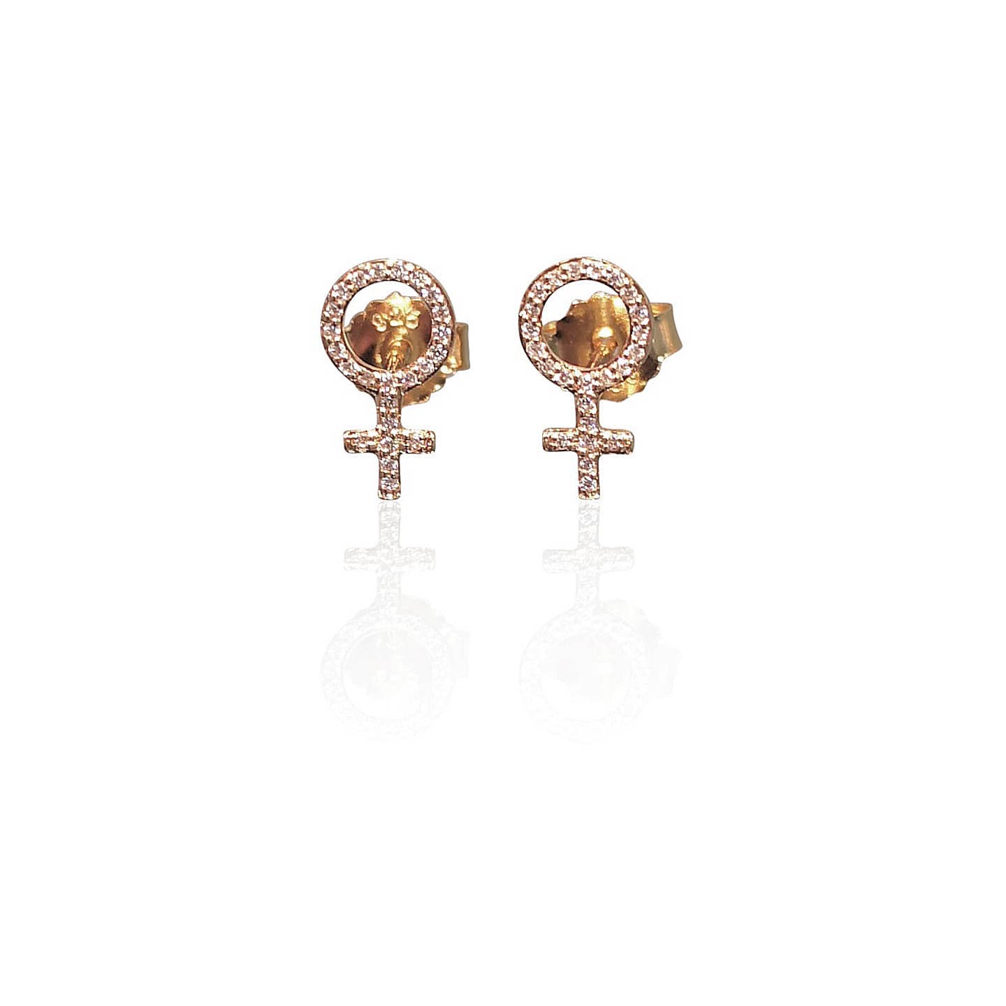 MINI SHE DIAMANT ÖRHÄNGEN 18K RÖDGULD