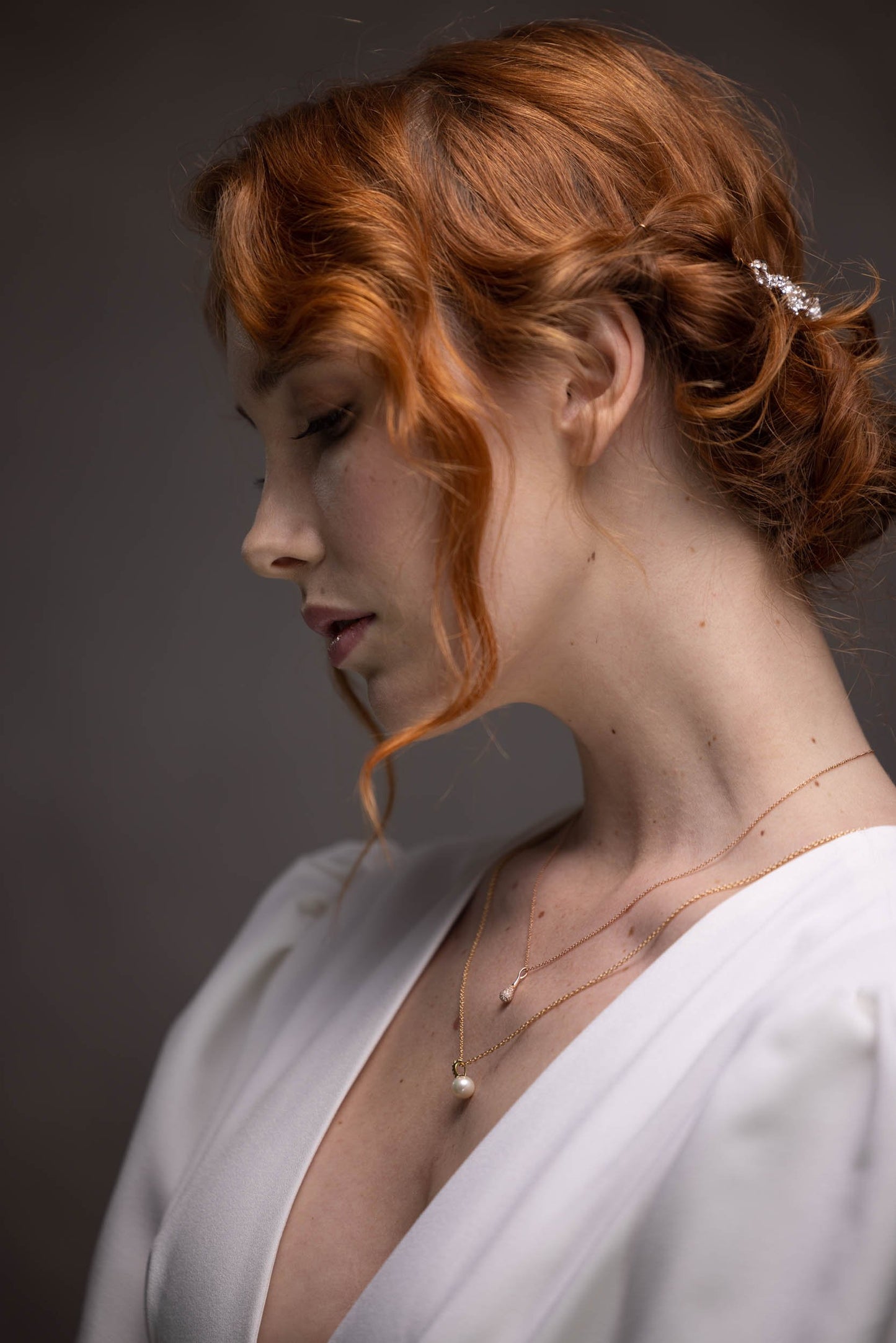 Drop Pendant Diamond 18K White Gold