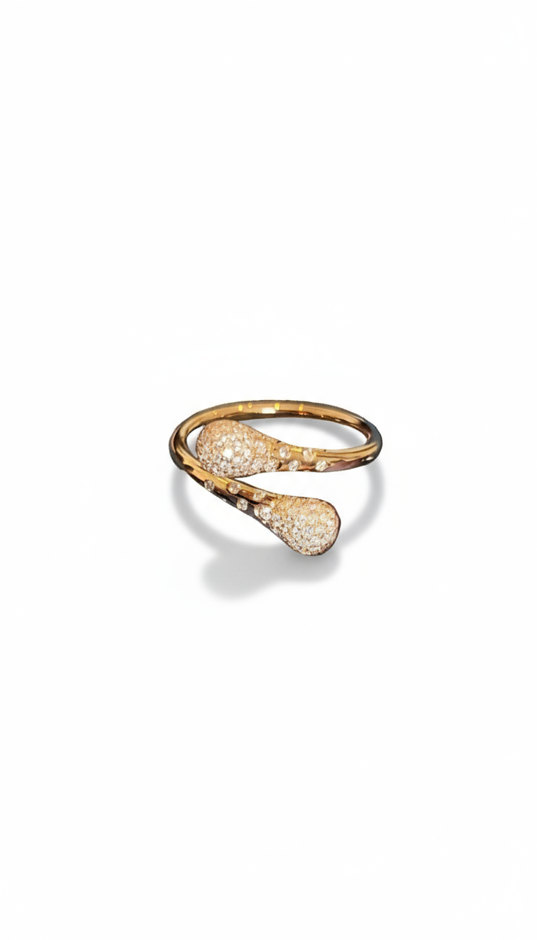 Drop Mini Diamond Ring 18K Red Gold