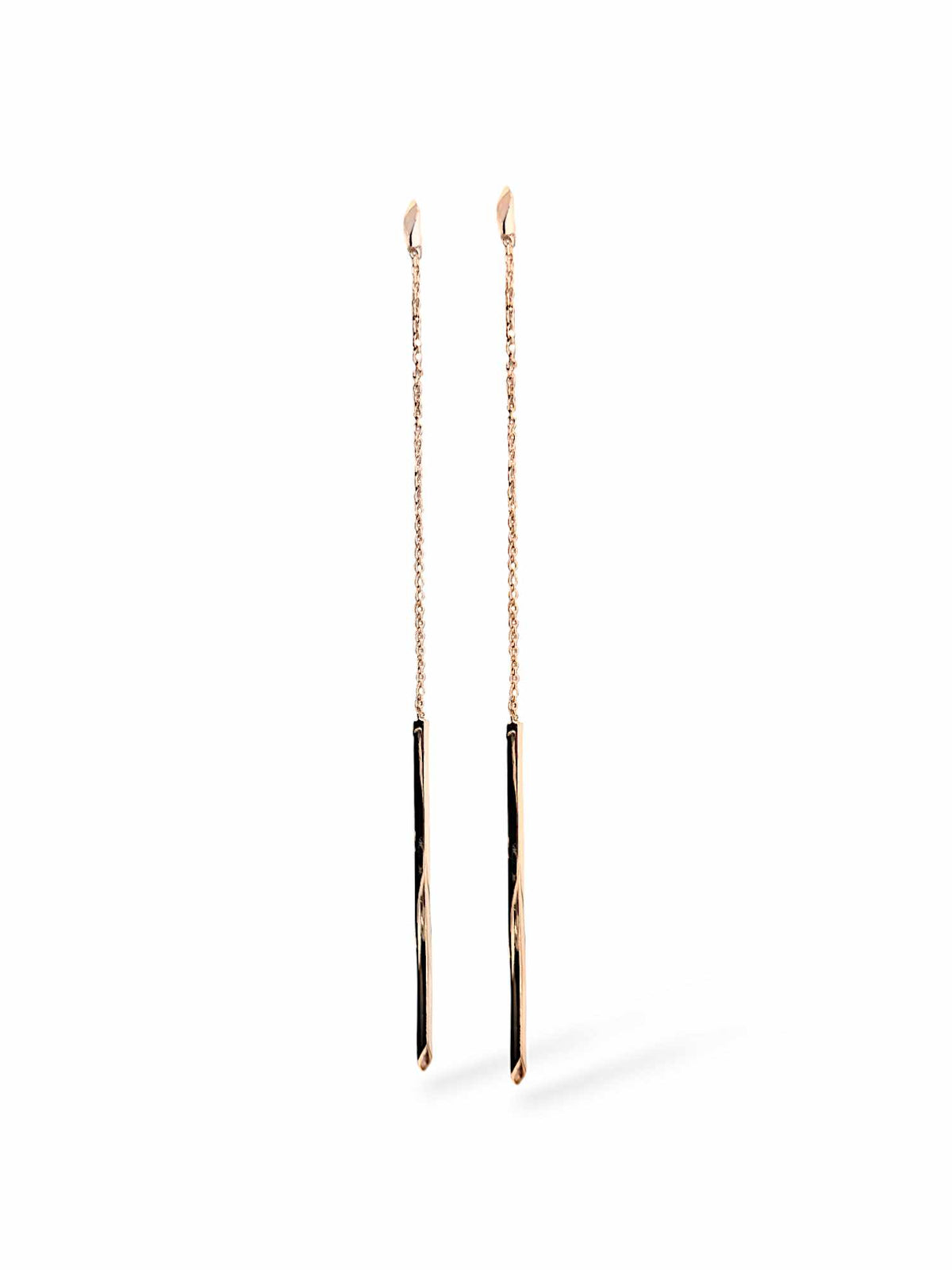 Drop Mini Diamond Earrings 18K Rose Gold