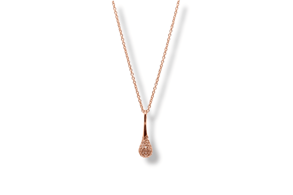 Drop Pendant Diamond 18K Rose Gold