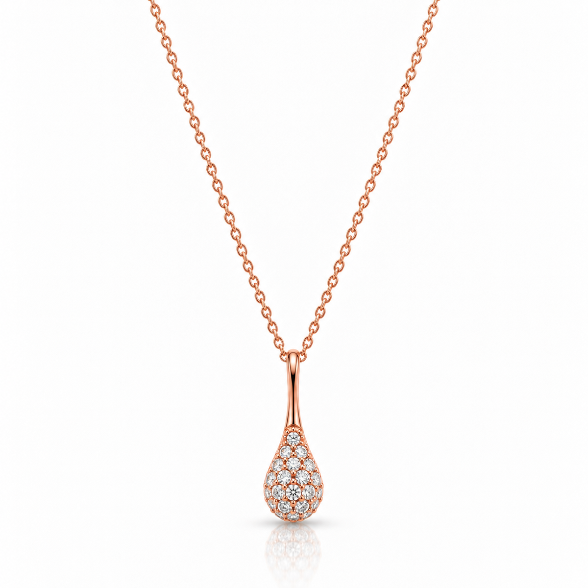 Drop Pendant Diamond 18K Rose Gold
