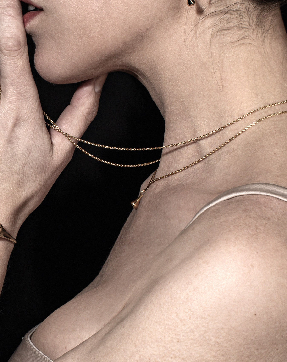 Drop Mini Necklace Rose Gold