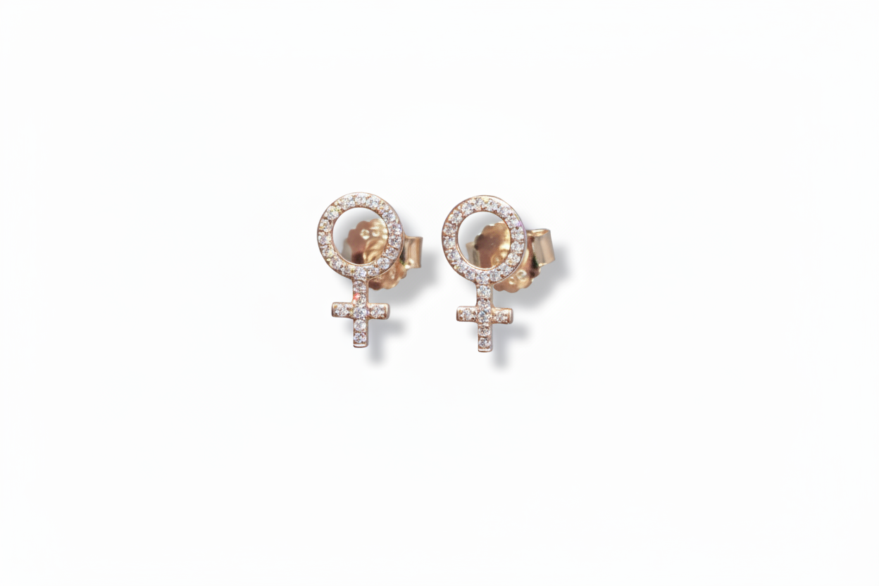 MINI SHE DIAMANT ÖRHÄNGEN 18K ROSÉGULD