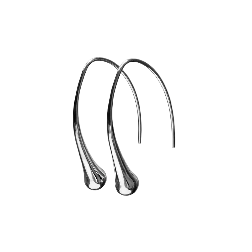 Drop Mini Earrings 18K White Gold