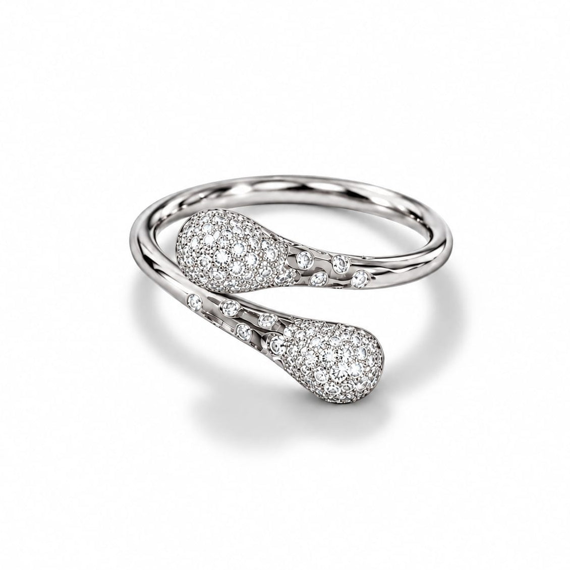 Drop Mini Diamond Ring 18K White Gold