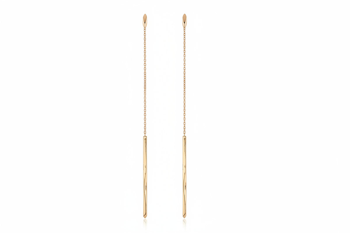 Drop Mini Diamond Earrings 18K Rose Gold