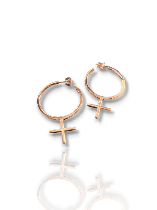 She Feminine Earrings Red gold
