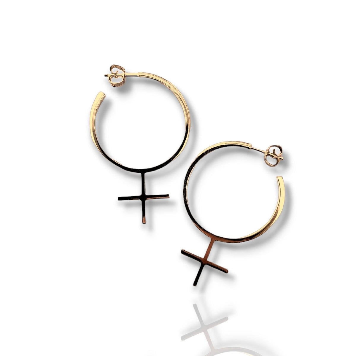 She Feminine Earrings Red gold