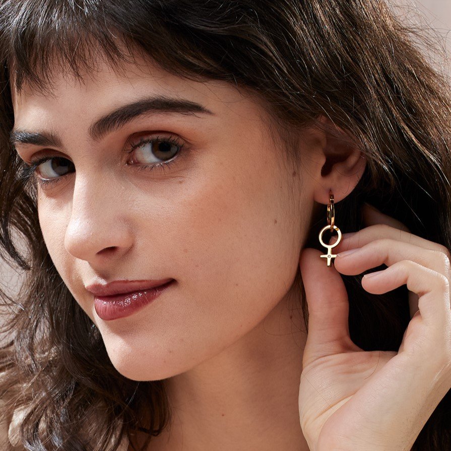 She Women's Earrings Rose Gold