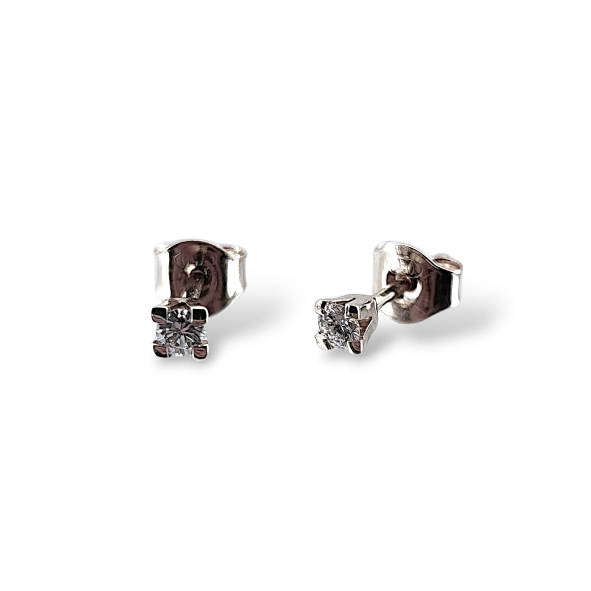 Drop Mini Diamond Earrings 18K Rose Gold