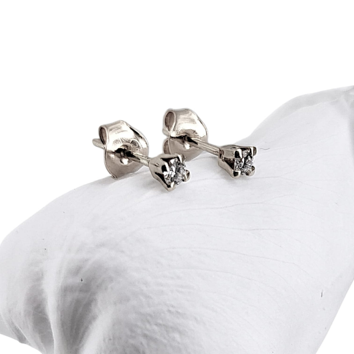 Drop Mini Diamond Earrings 18K Rose Gold