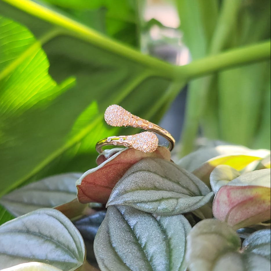 Drop Mini Diamond Ring 18K White Gold