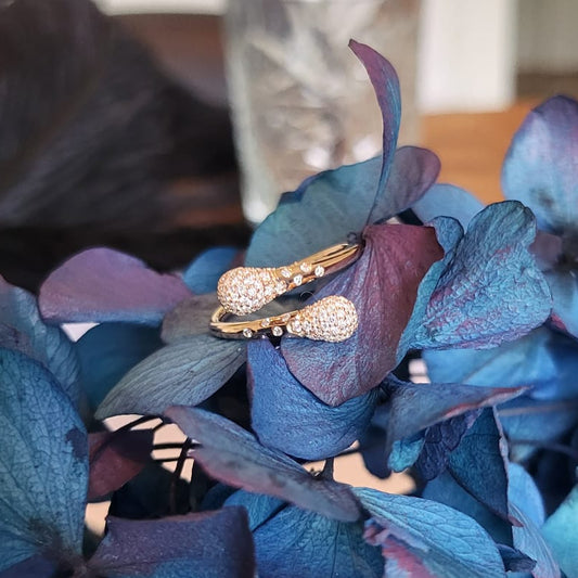 Drop Mini Diamond Ring 18K Red Gold