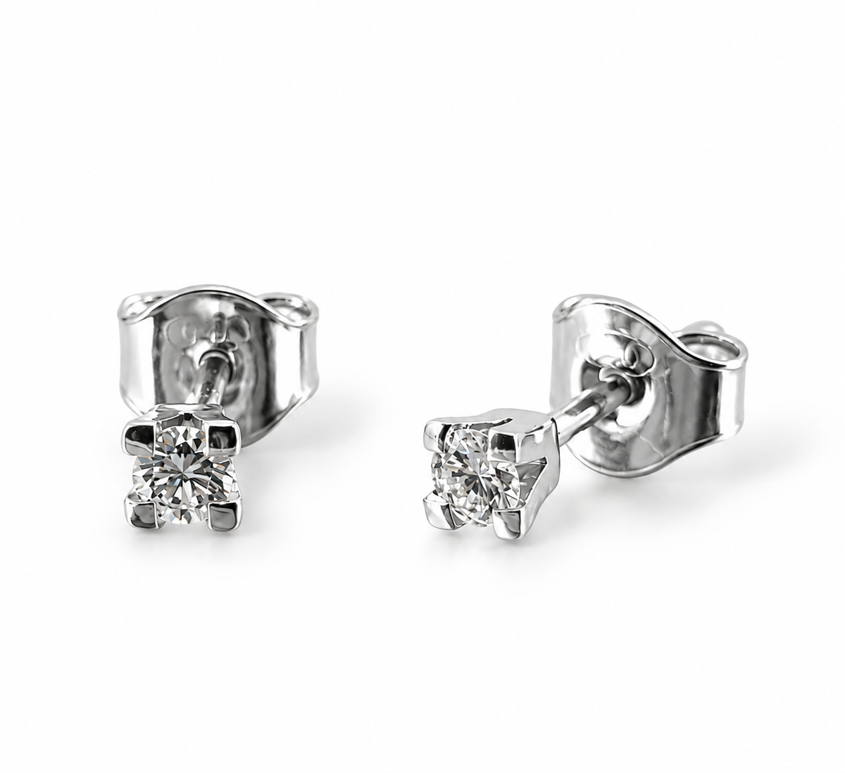Drop Mini Diamond Earrings 18K Rose Gold