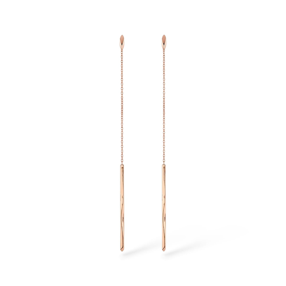 Drop Mini Diamond Earrings 18K Rose Gold