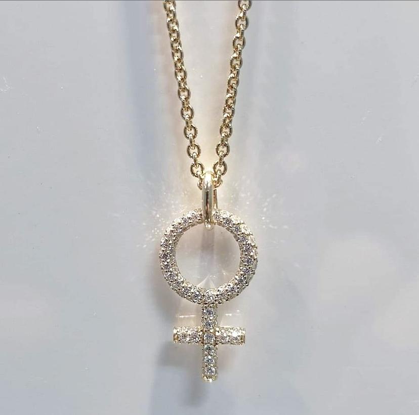 She Diamant Halsband 18K Rödguld