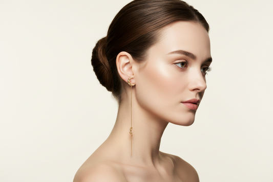 TO THE MOON AND BACK ÖRHÄNGEN 18K RÖDGULD