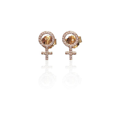 MINI SHE DIAMANT ÖRHÄNGEN 18K RÖDGULD
