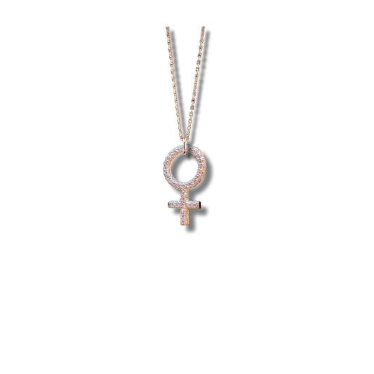 She Diamant Halsband 18K Roséguld