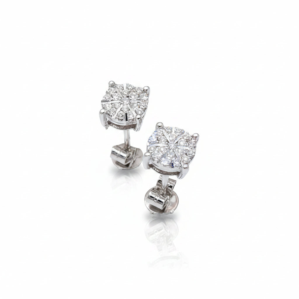 Drop Mini Earrings 18K White Gold