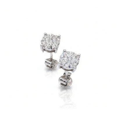 Drop Mini Earrings 18K White Gold