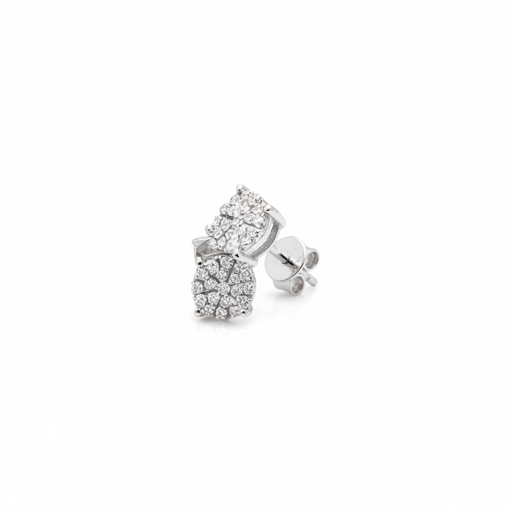 Drop Mini Earrings 18K White Gold