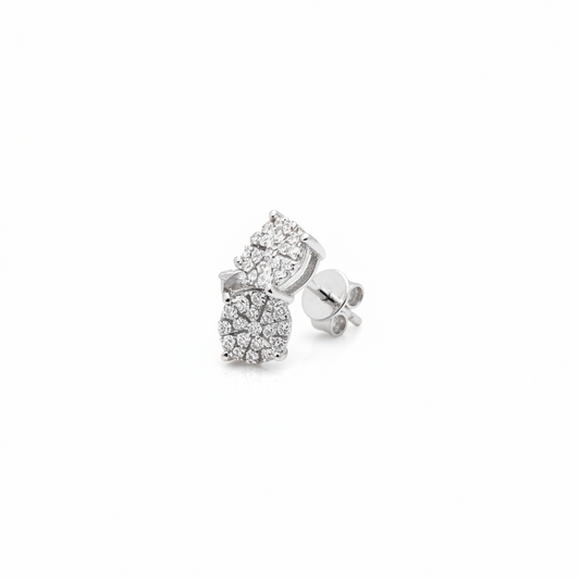Drop Mini Earrings 18K White Gold