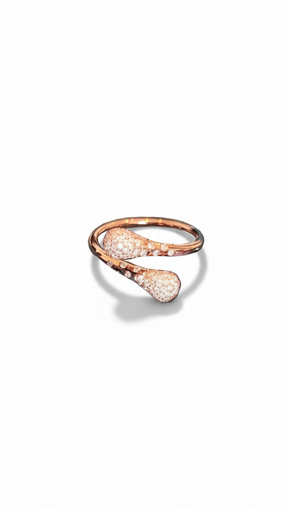 Drop Mini Diamond Ring 18K Rose Gold