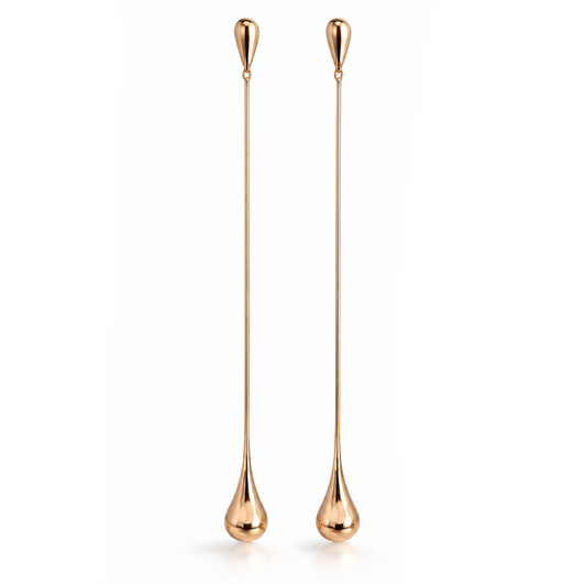 Drop Earrings Red Gold