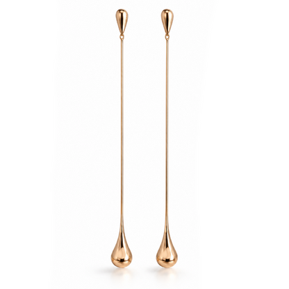 Drop Earrings Red Gold