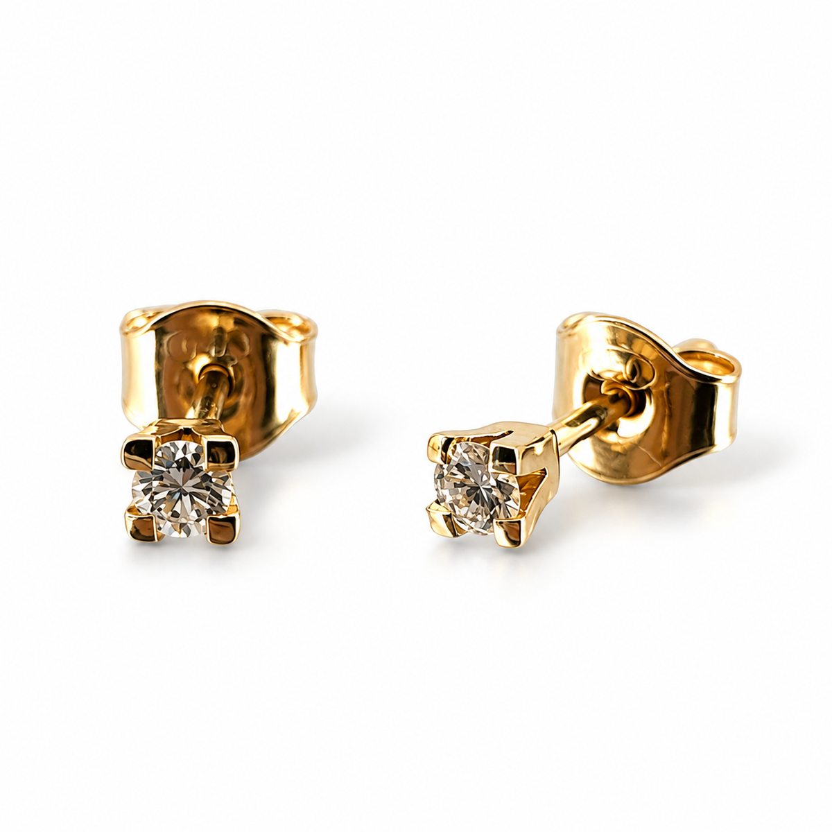 Drop Mini Diamond Earrings 18K Rose Gold