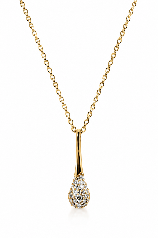 Drop Pendant Diamond 18K Red Gold