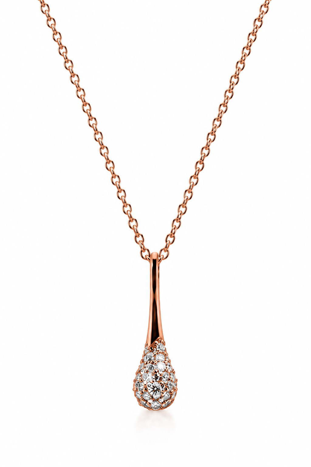 Drop Pendant Diamond 18K Rose Gold