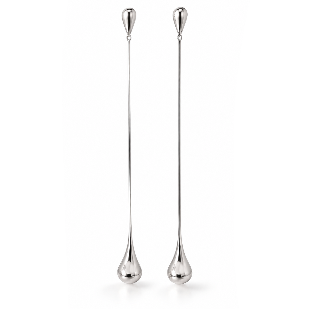 DROP ÖRHÄNGEN 18K VITGULD