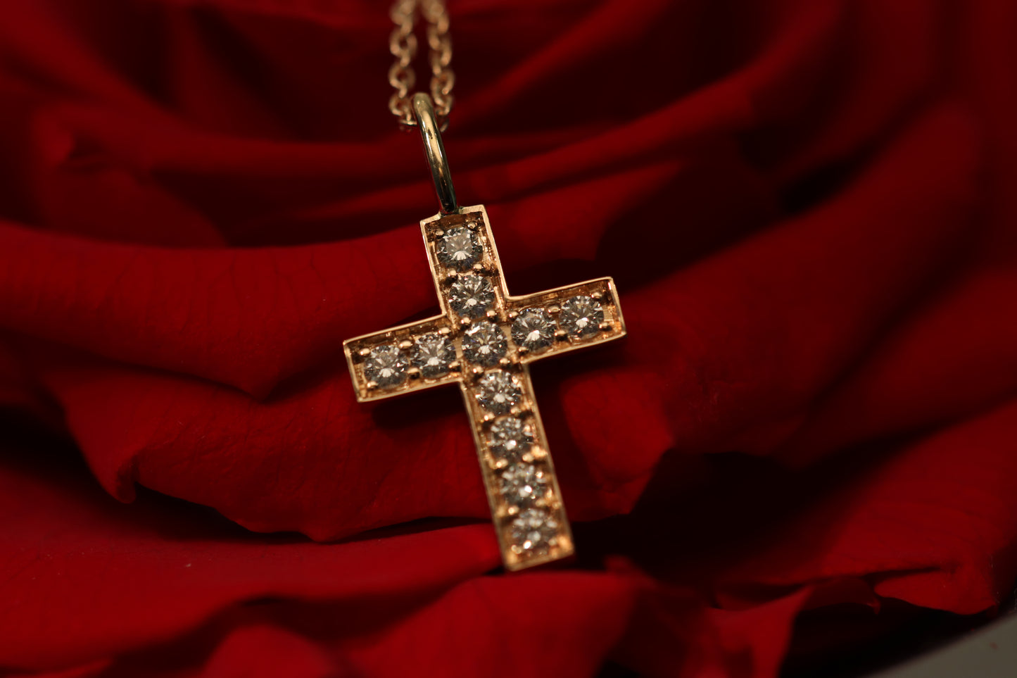 CROSS HÄNGE 18K ROSÉGULD