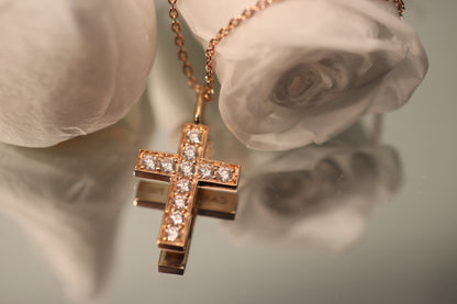 CROSS HÄNGE 18K ROSÉGULD
