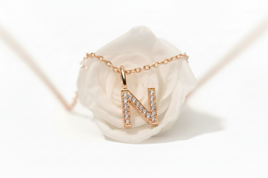 LETTER HÄNGE 18K ROSÉGULD