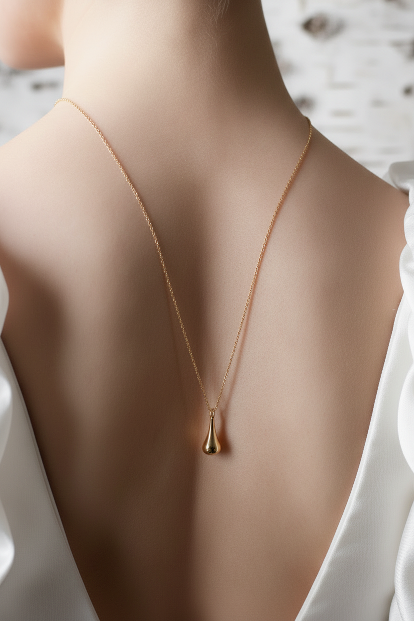 Drop Necklace Red gold