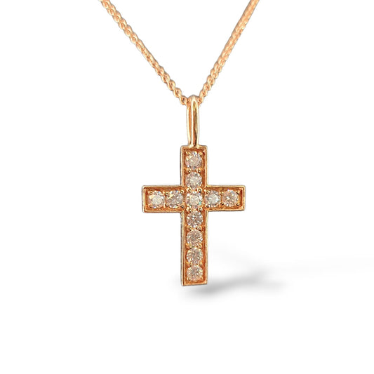 CROSS HÄNGE 18K RÖDGULD