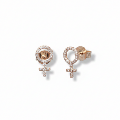 MINI SHE DIAMANT ÖRHÄNGEN 18K ROSÉGULD