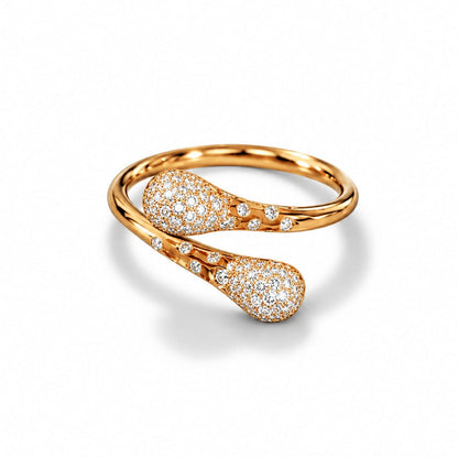 Drop Mini Diamond Ring 18K Red Gold