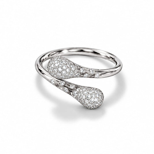 Drop Mini Diamond Ring 18K White Gold