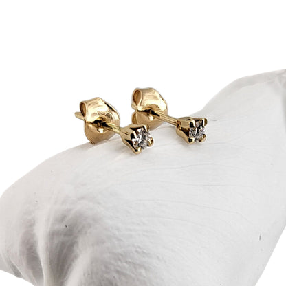 Drop Mini Diamond Earrings 18K Rose Gold