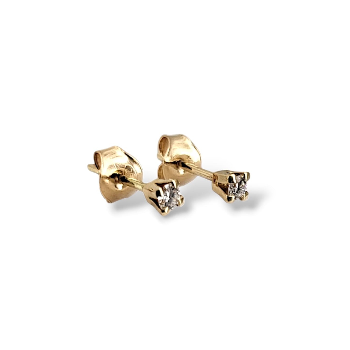 Drop Mini Diamond Earrings 18K Rose Gold