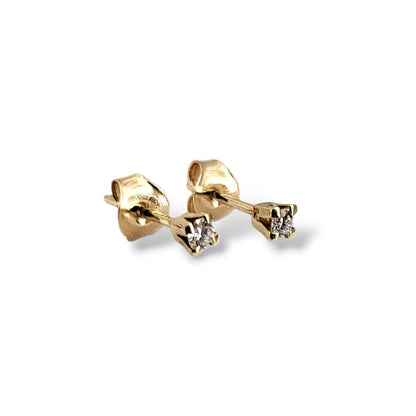 Drop Mini Diamond Earrings 18K Rose Gold