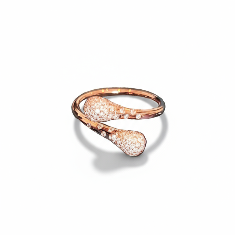 Drop Mini Diamond Ring 18K Rose Gold