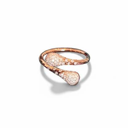 Drop Mini Diamond Ring 18K Rose Gold