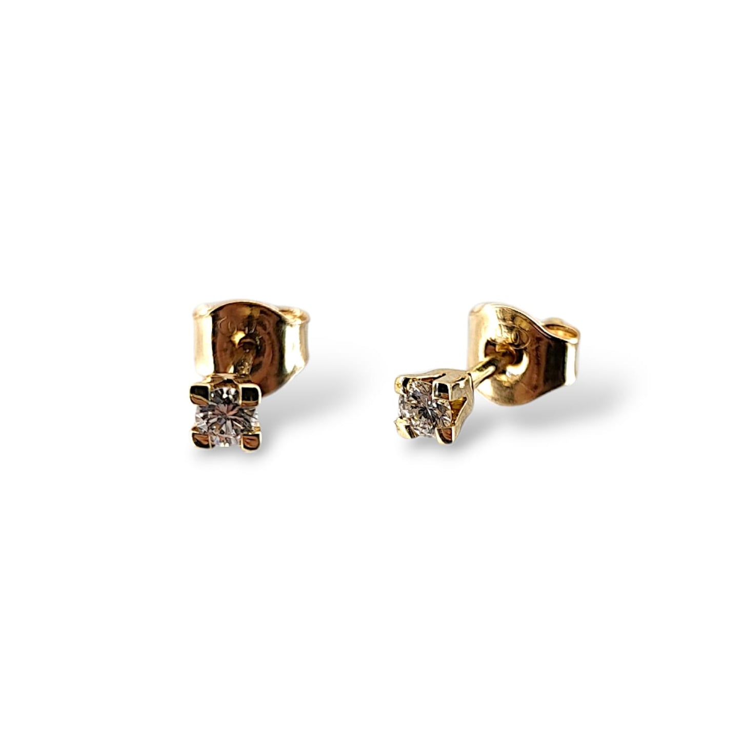 Drop Mini Diamond Earrings 18K Rose Gold