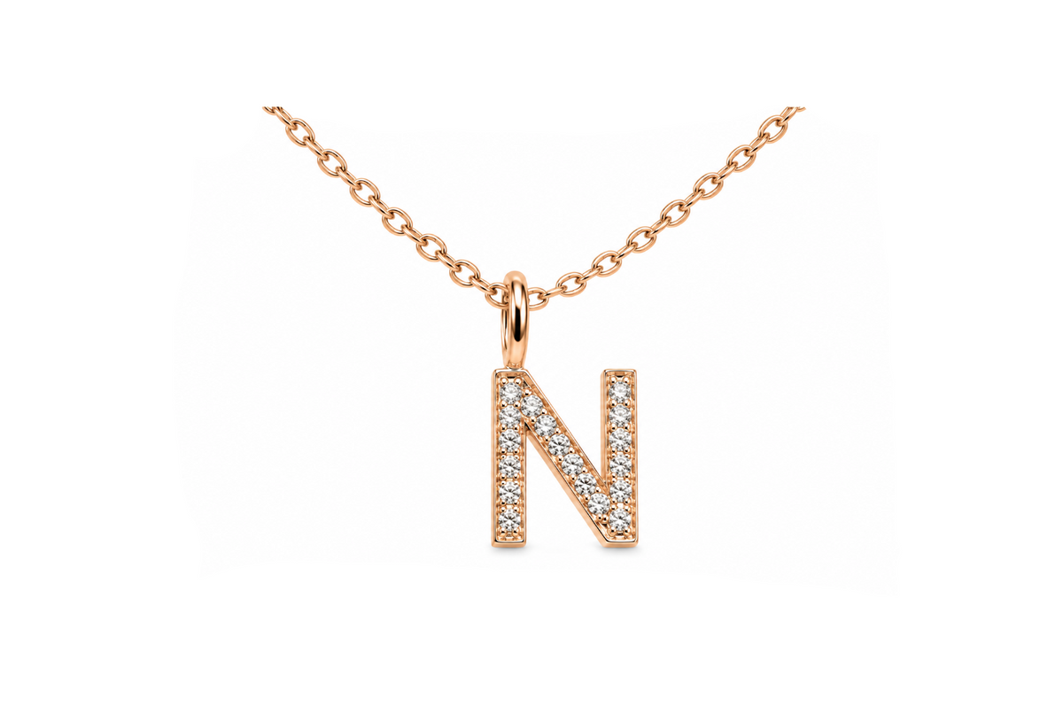 LETTER HÄNGE 18K ROSÉGULD